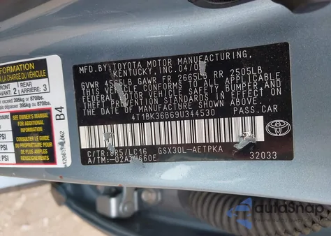 2009 Toyota Avalon Limited из США, поврежденный, VIN 4T1BK36B69U344530